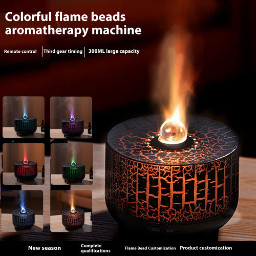 Cobalt Flame Aromatherapy Diffuser — 4-Color LED Mist Humidifier