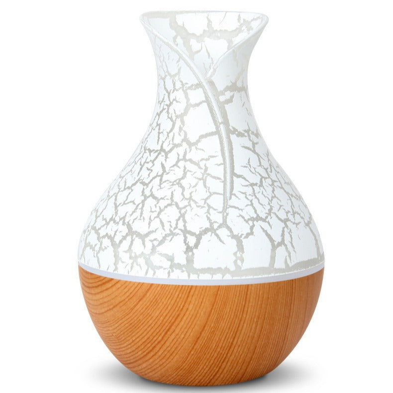 AuraFlame™ Ceramic-Style Crackle Diffuser & Ambient Humidifier
