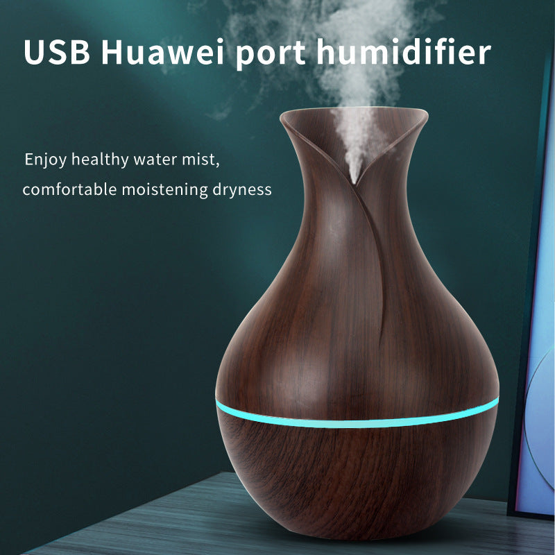 AuraFlame™ Ceramic-Style Crackle Diffuser & Ambient Humidifier
